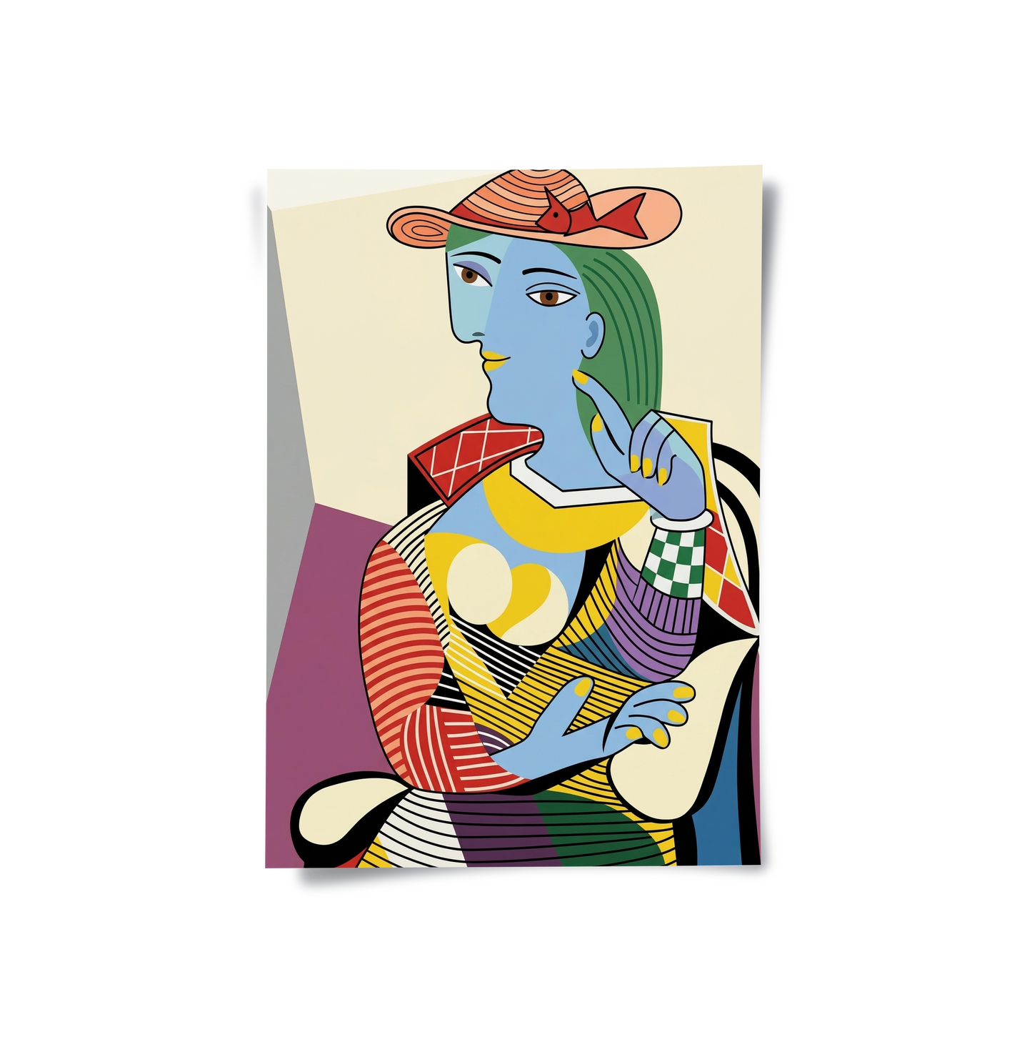 2Geometric Woman Figural - Poster