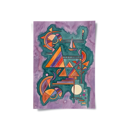 Geometric Dreamscape - Poster