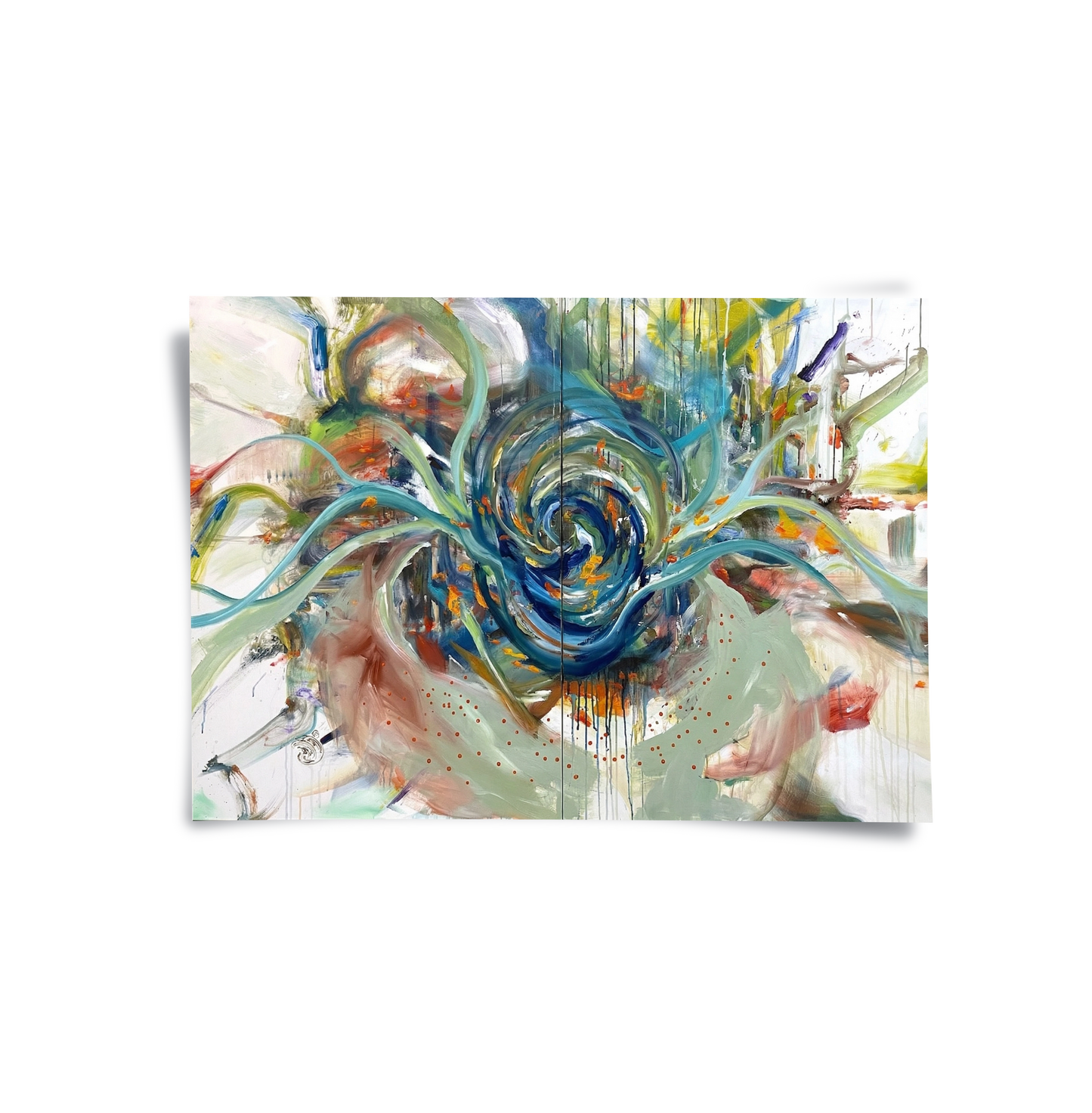 2Teal Motion Abstract - Poster