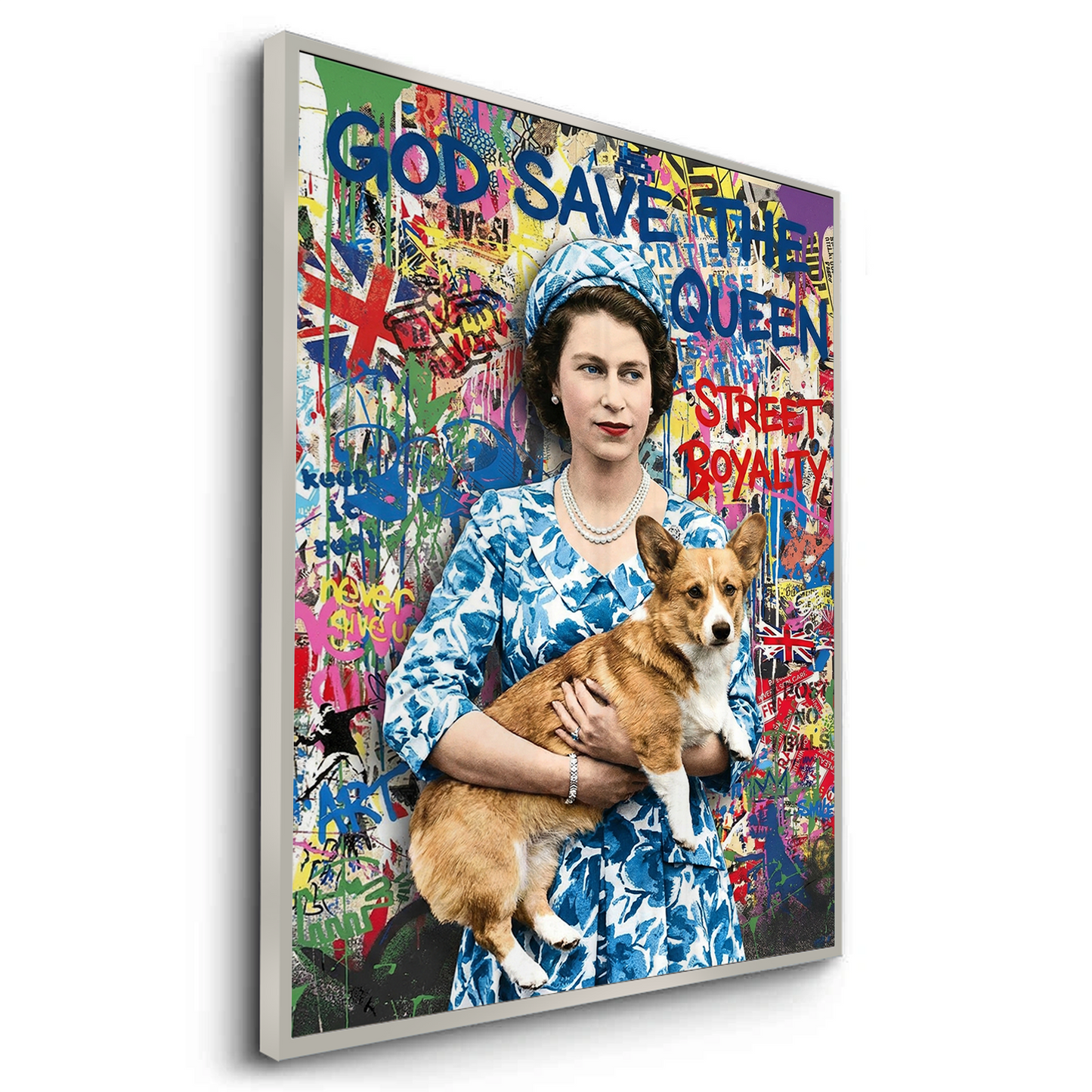 2Queen Elizabeth II Graffiti - Fine Art