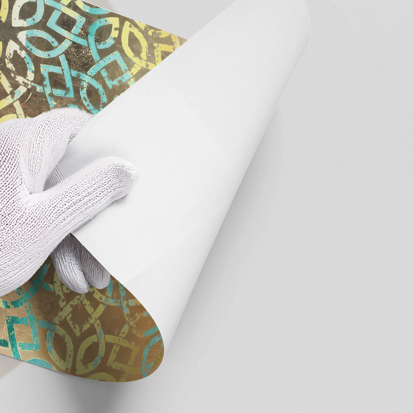 2Gold Teal Pattern - Poster