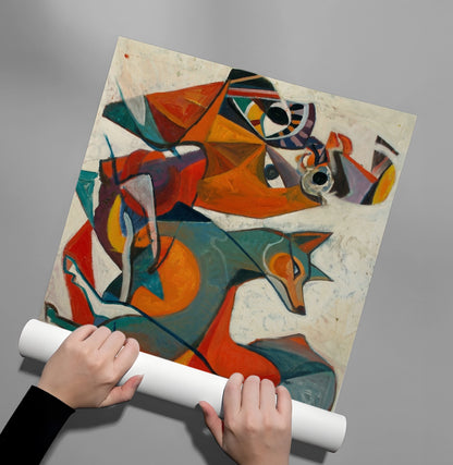 Fauvist Fox in Motion - Poster