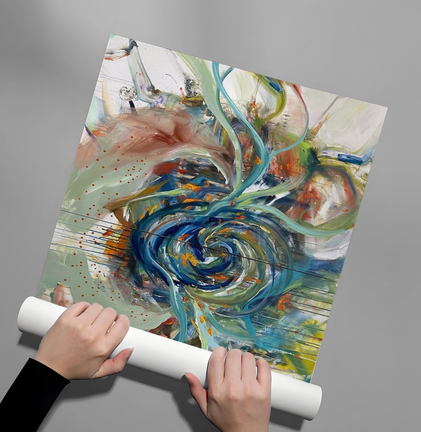 2Teal Motion Abstract - Poster