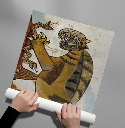 Abstract Tiger Hunt - Poster