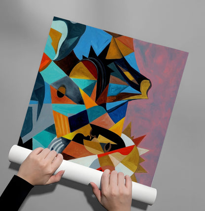 Cubist Sun Spirit - Poster