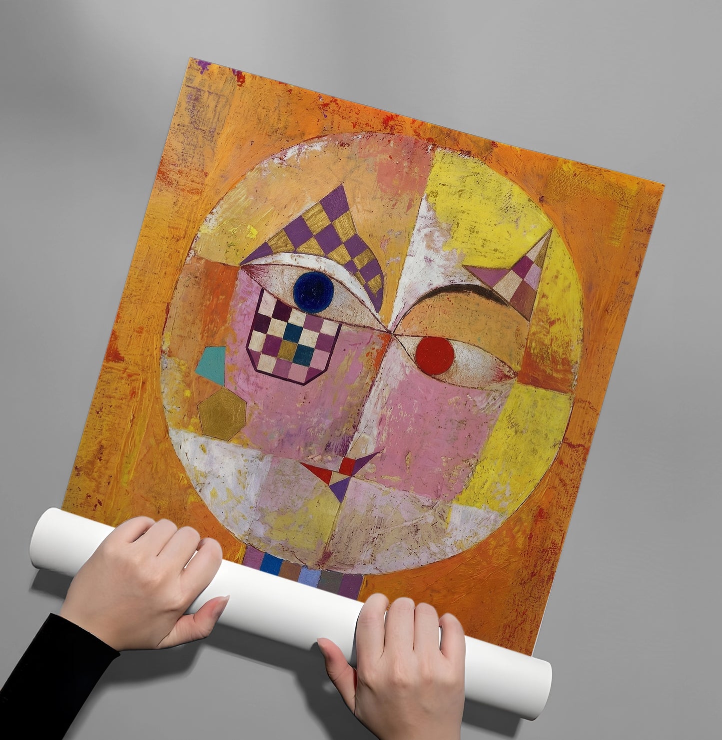 2Geometric Harlequin Portrait - Poster