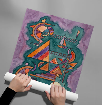 Geometric Dreamscape - Poster