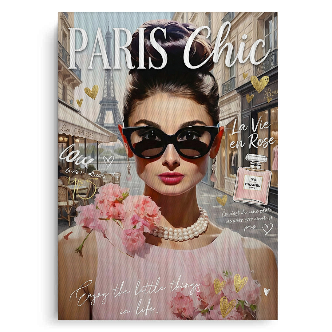 2Paris Chic Audrey Hepburn  - Canvas