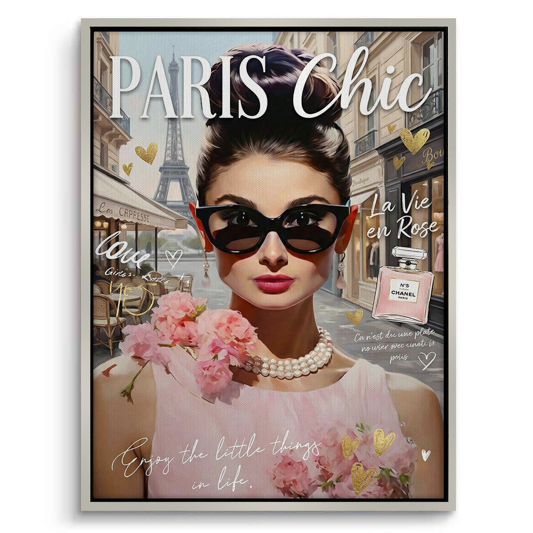 2Paris Chic Audrey Hepburn  - Canvas