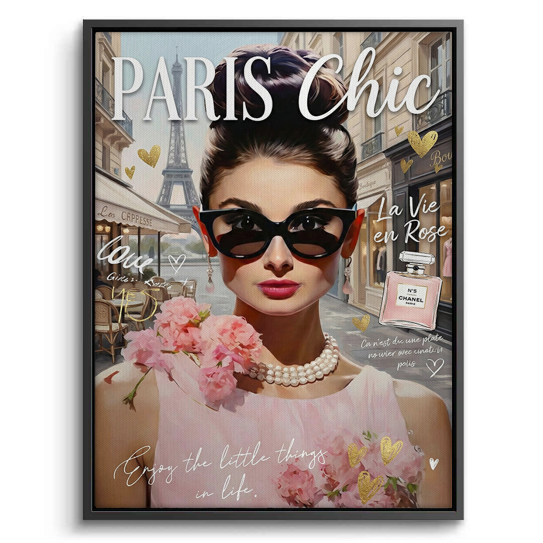 2Paris Chic Audrey Hepburn  - Canvas