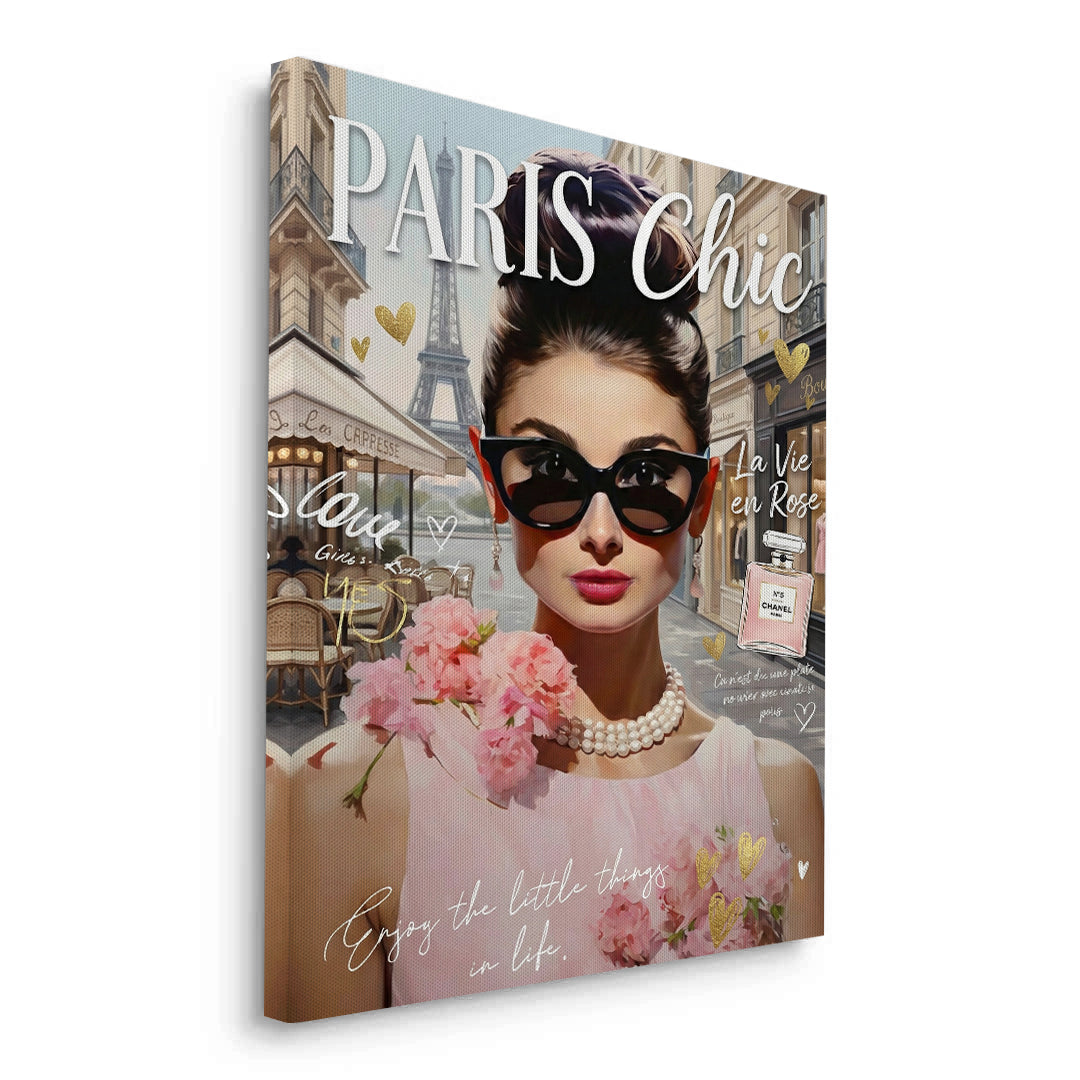 2Paris Chic Audrey Hepburn  - Canvas
