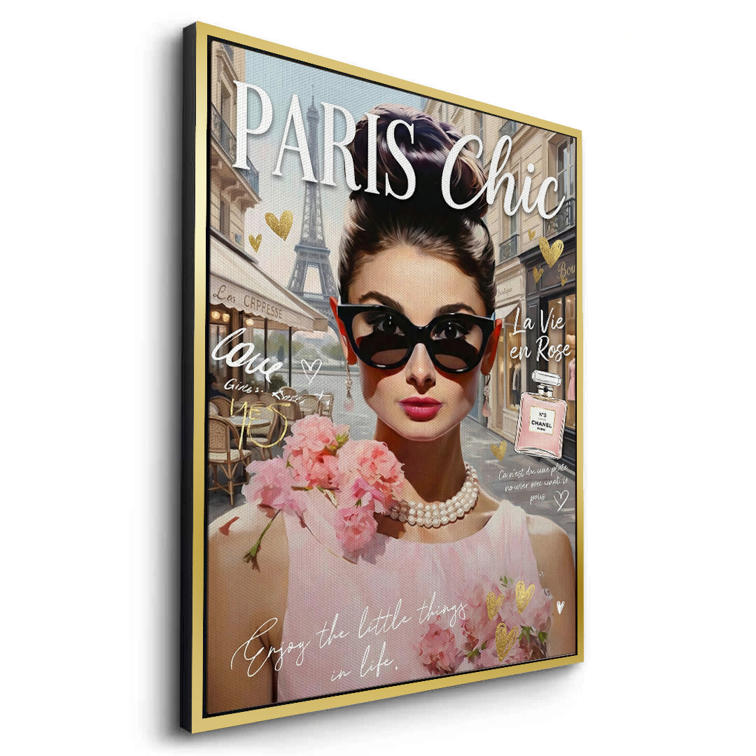 2Paris Chic Audrey Hepburn  - Canvas