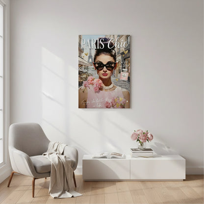 Paris Chic Audrey Hepburn  - Canvas