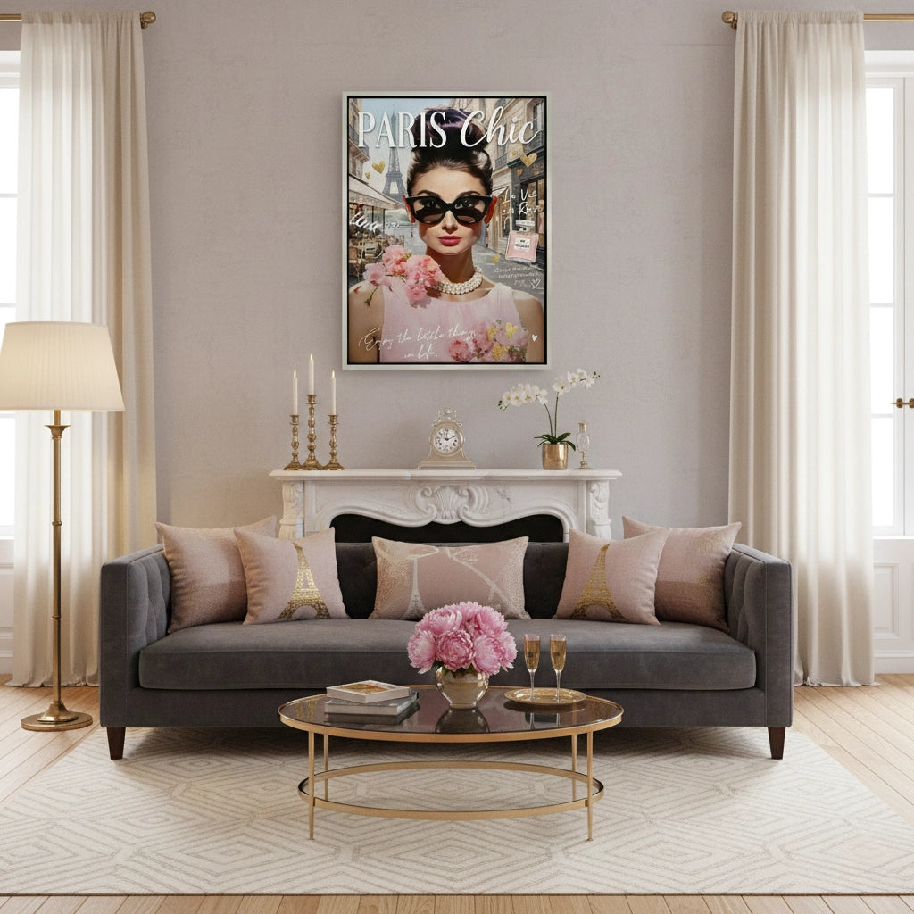 2Paris Chic Audrey Hepburn  - Canvas