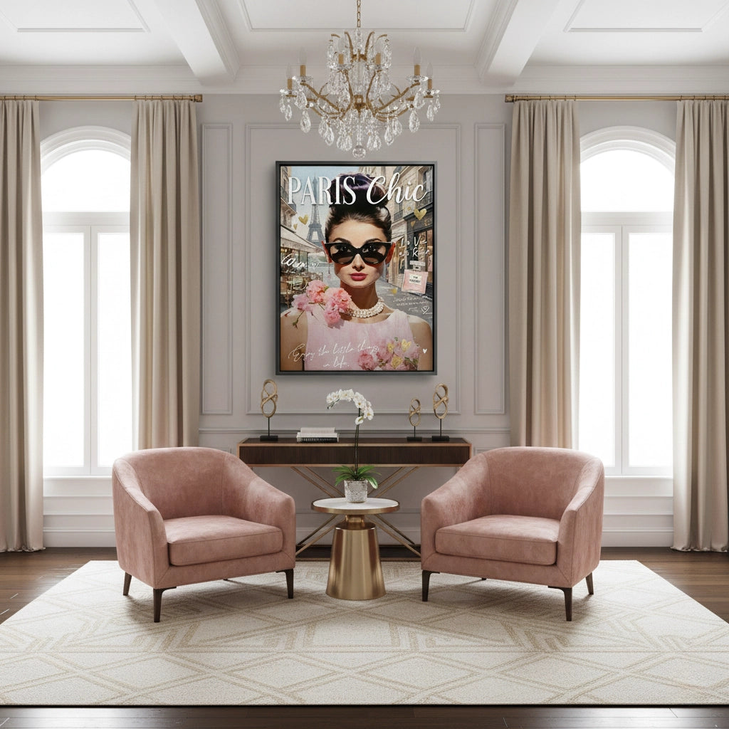 2Paris Chic Audrey Hepburn  - Canvas