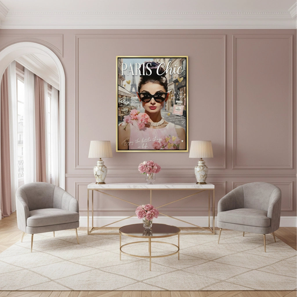 2Paris Chic Audrey Hepburn  - Canvas
