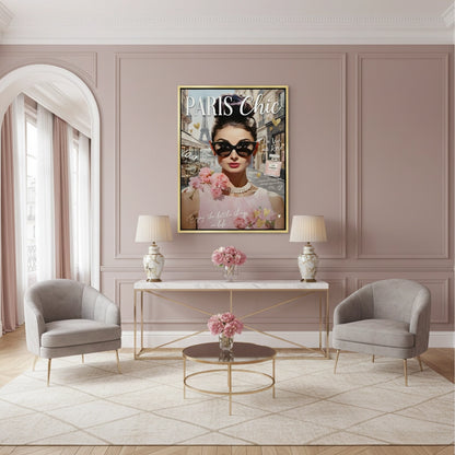 Paris Chic Audrey Hepburn  - Canvas