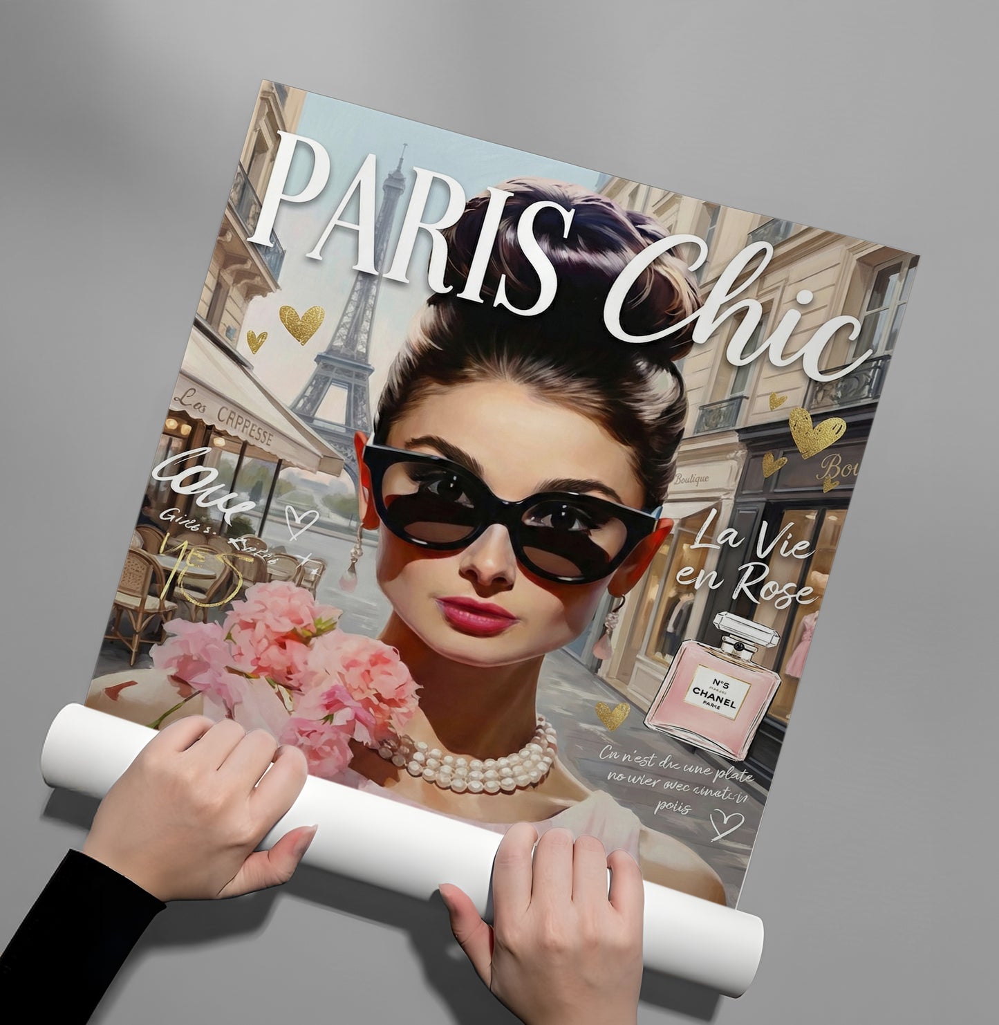 2Paris Chic Audrey Hepburn - Poster