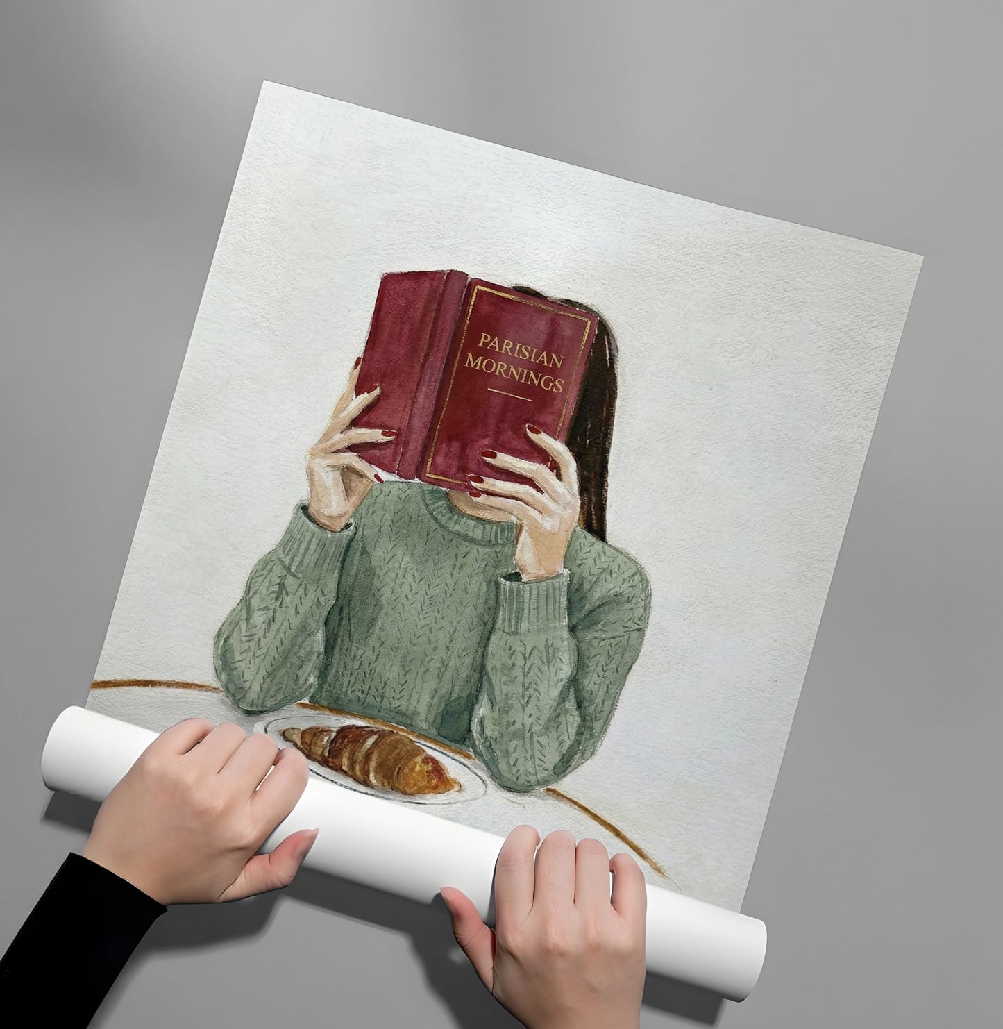 2Parisian Morning Watercolor - Poster