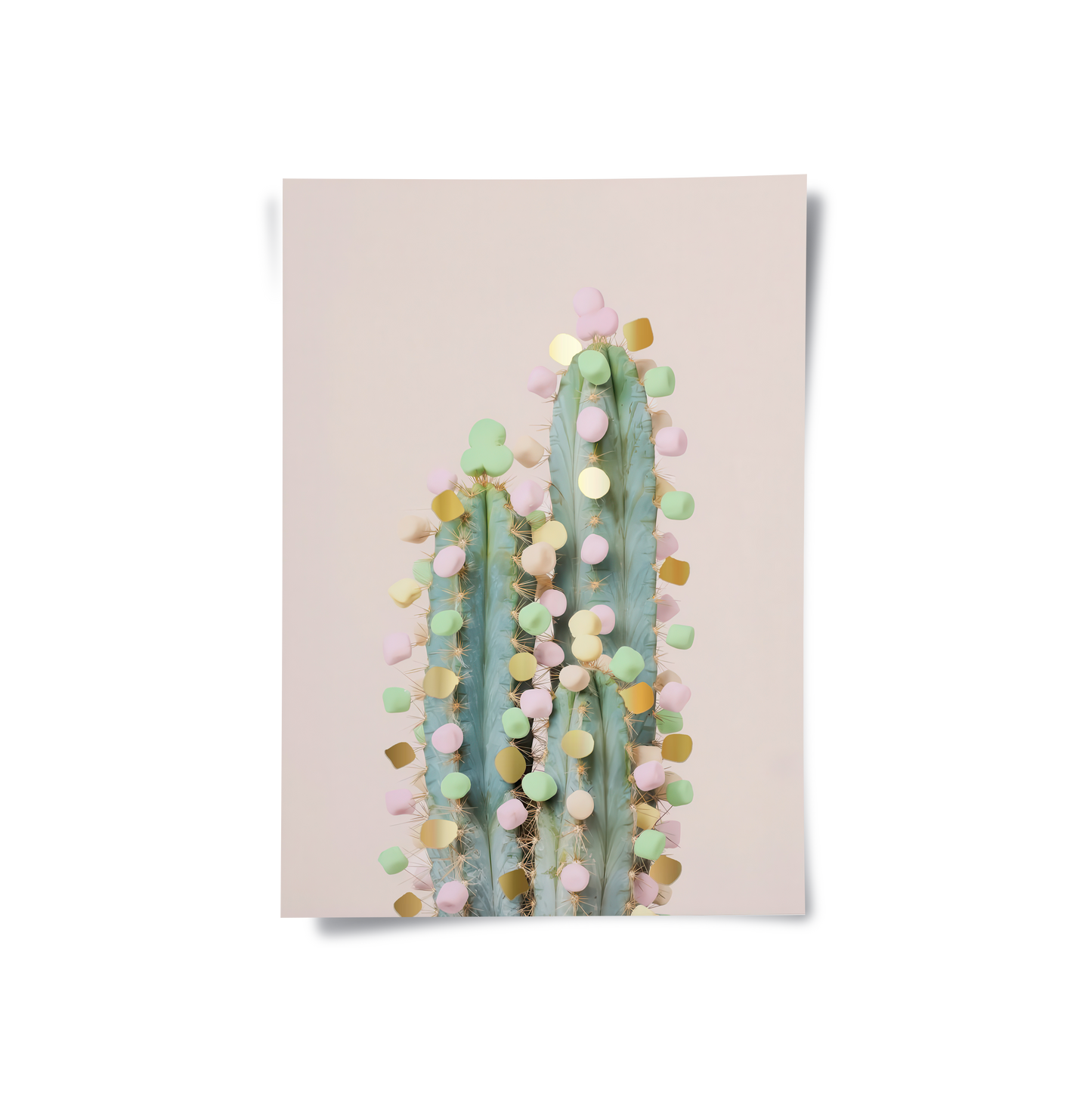 2Pastel Cactus - Poster
