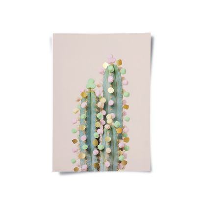 Pastel Cactus - Poster