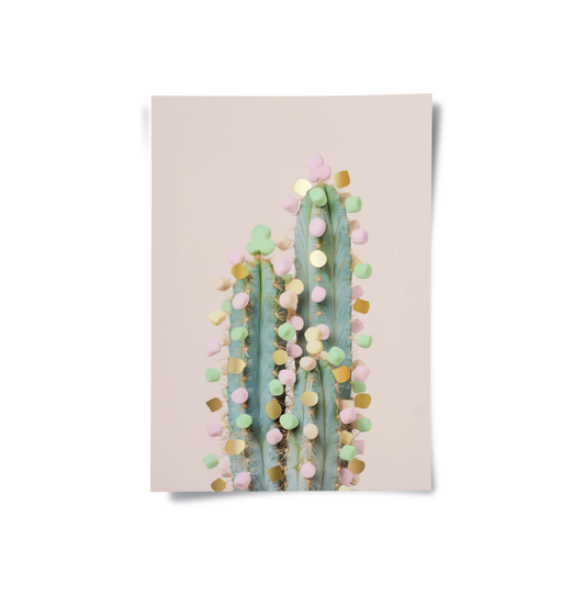 Pastel Cactus - Poster