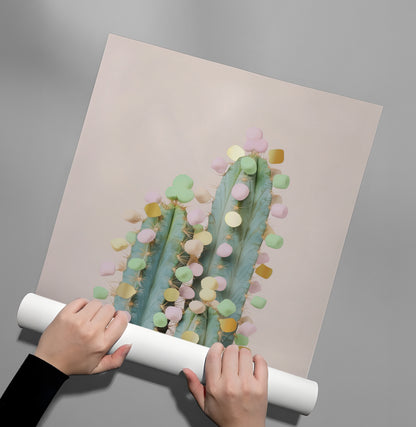 Pastel Cactus - Poster