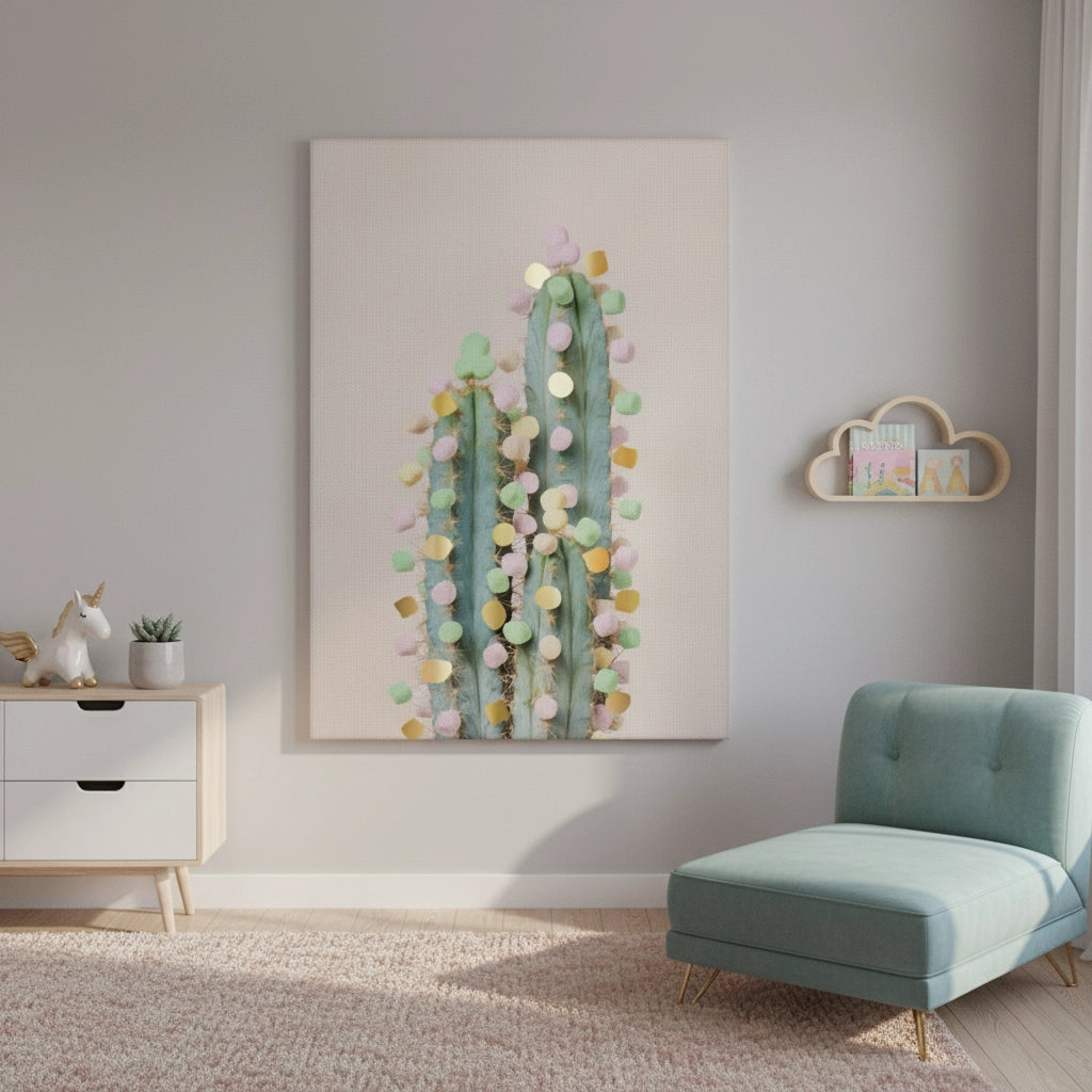 2Pastel Cactus - Canvas