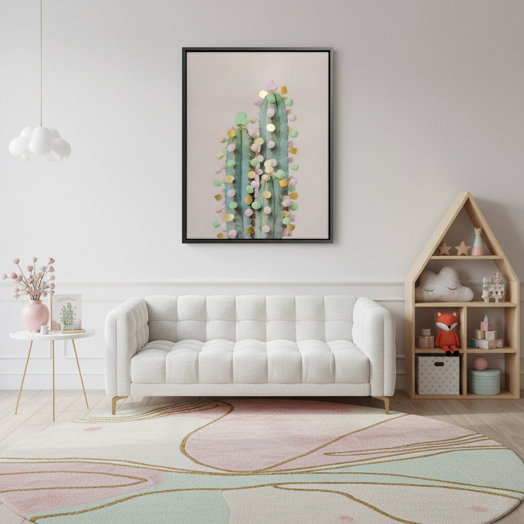 2Pastel Cactus - Canvas