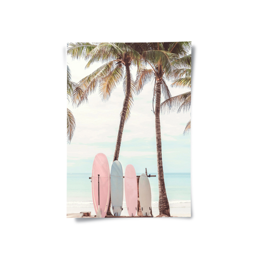 Pastel Surfboards - Poster