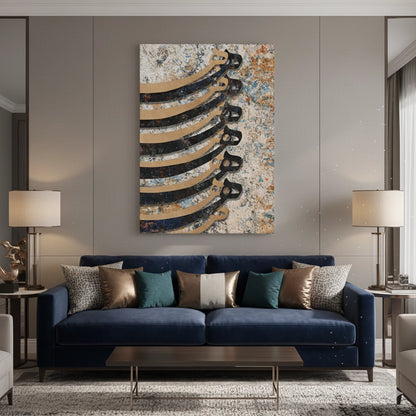 Patina & Calligraphy - Canvas