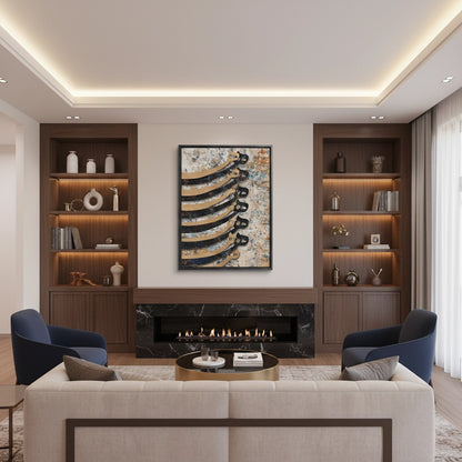 Patina & Calligraphy - Canvas