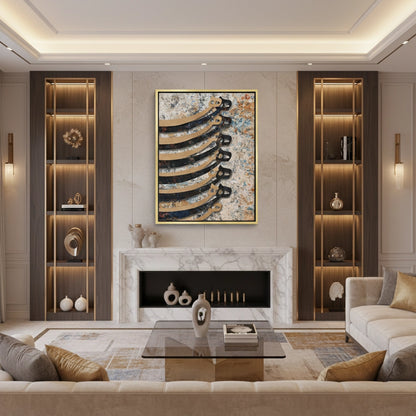 Patina & Calligraphy - Canvas