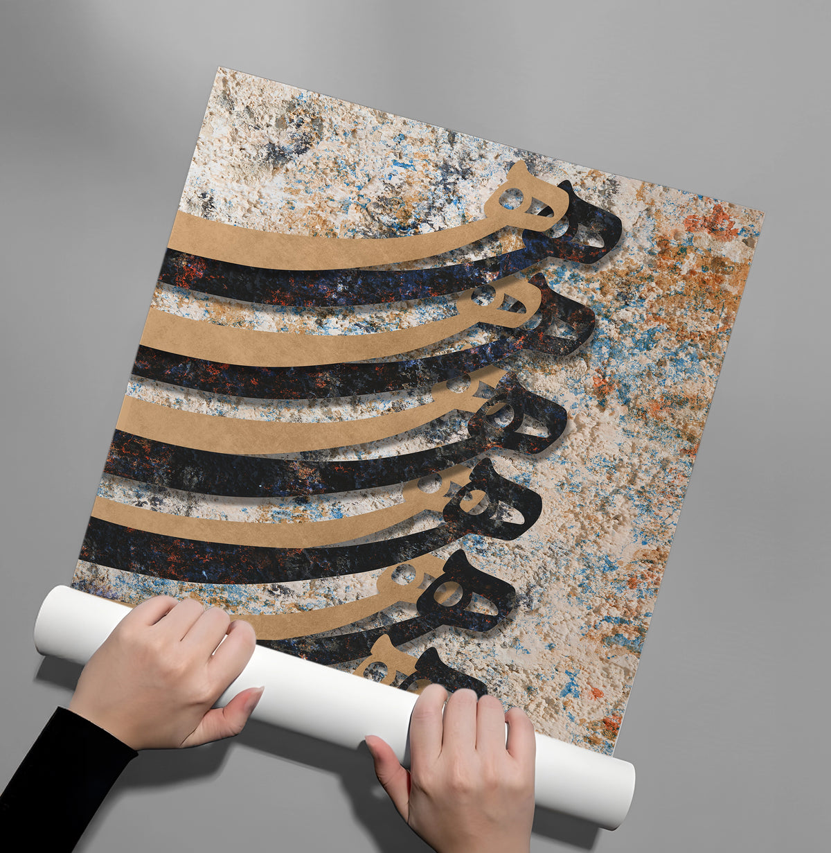 Calligraphy Proster Patina & Calligraphy - Poster - Jasmineart.ae