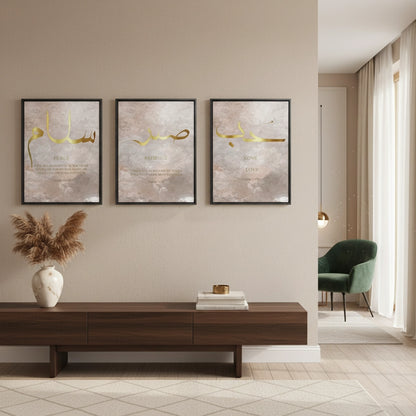 Peace, Patience, Love Set of 3 - Canvas