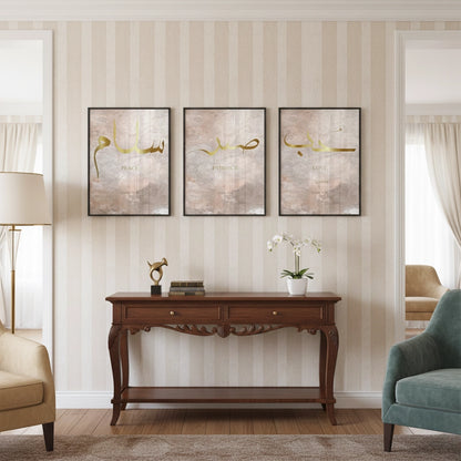Peace, Patience, Love Set of 3 - Fine Art