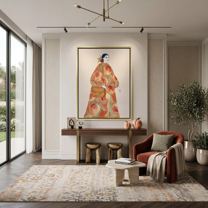 Peach Dress - Canvas