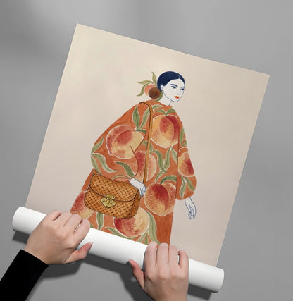 Peach Dress - Poster