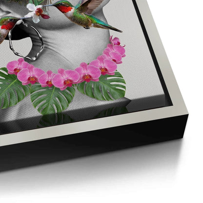 Peacock Mask Woman - Canvas