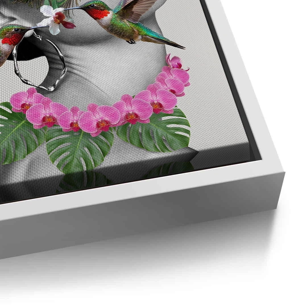 2Peacock Mask Woman - Canvas