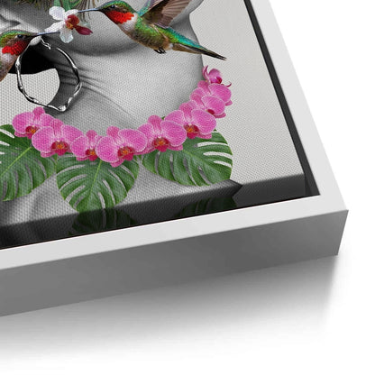 Peacock Mask Woman - Canvas