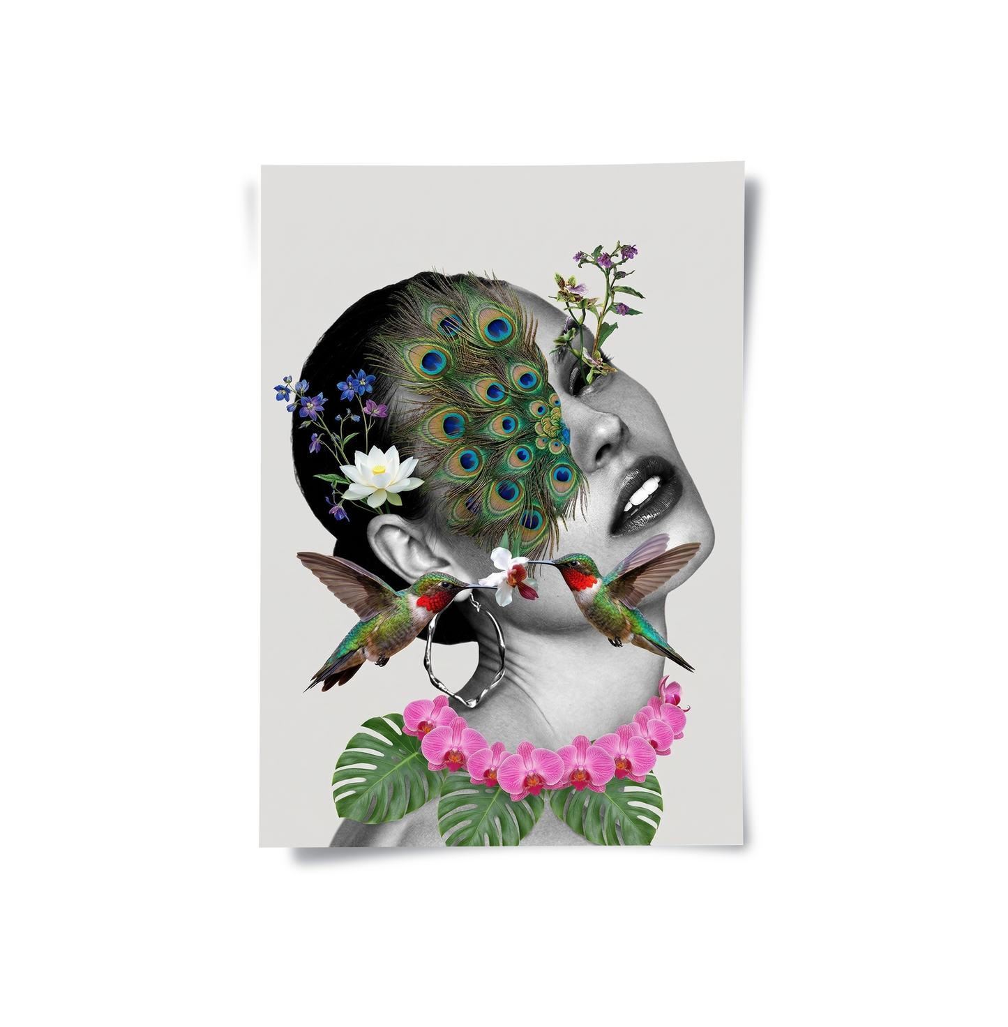 2Peacock Mask Woman - Poster