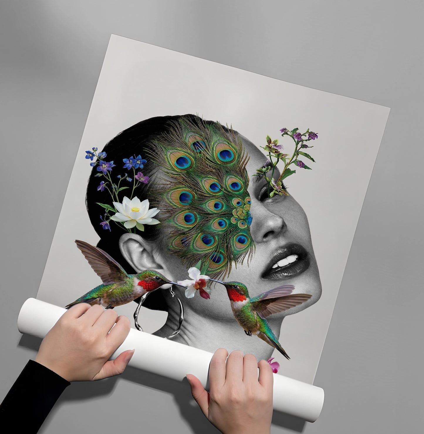 2Peacock Mask Woman - Poster