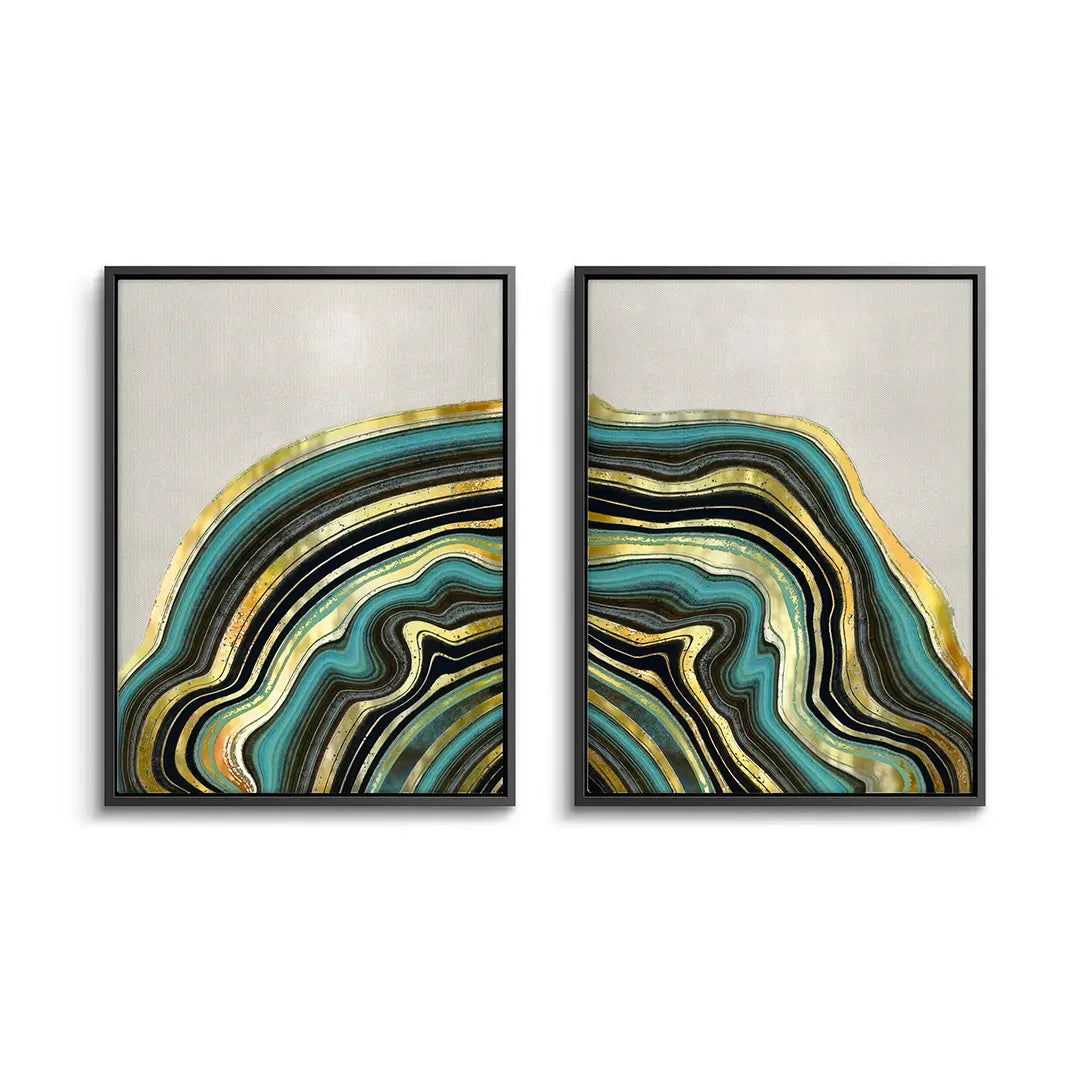 Peacock Vein Set of 2 - Canvas - Jasmineart.ae