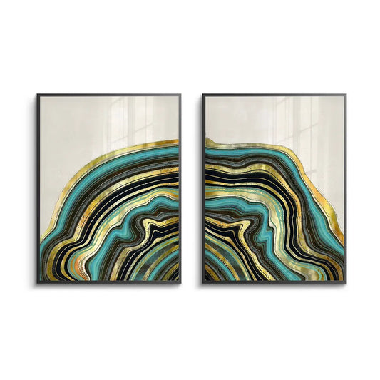 Peacock Vein Set of 2 - Fine Art