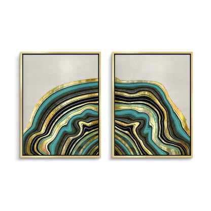 Peacock Vein Set of 2 - Canvas