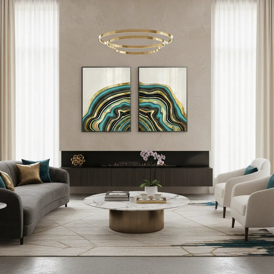 Peacock Vein Set of 2 - Fine Art