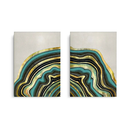 Peacock Vein Set of 2 - Canvas