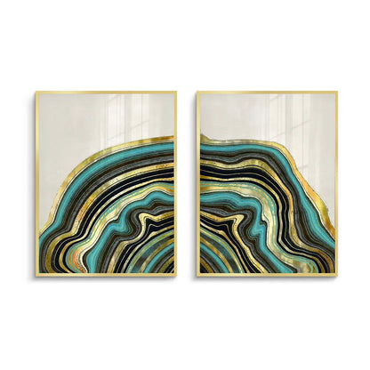 Peacock Vein Set of 2 - Fine Art
