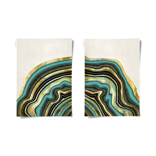 Peacock Vein Set of 2 - Poster